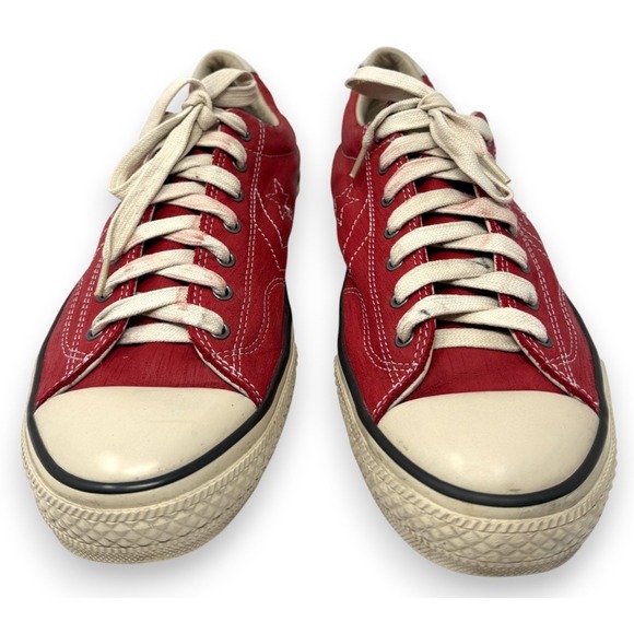 Converse John Varvatos Star Player Chili White Red Leather Sneaker Shoes US 11 - Picture 3 of 11